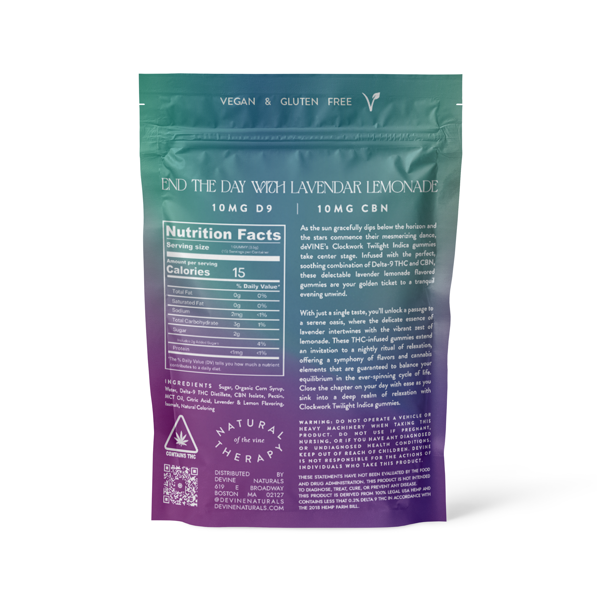 Clockwork- Twilight Indica ∆9 Gummies – deVINE Naturals Clockwork- Twilight Indica ∆9 Gummies – deVINE Naturals